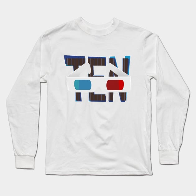 'TEN' - (brown suit) Long Sleeve T-Shirt by Darren Carnall